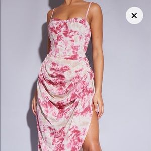 Pretty little thing Tie dye corset and skirt co-ord